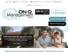 Tablet Screenshot of onqmanagement.com